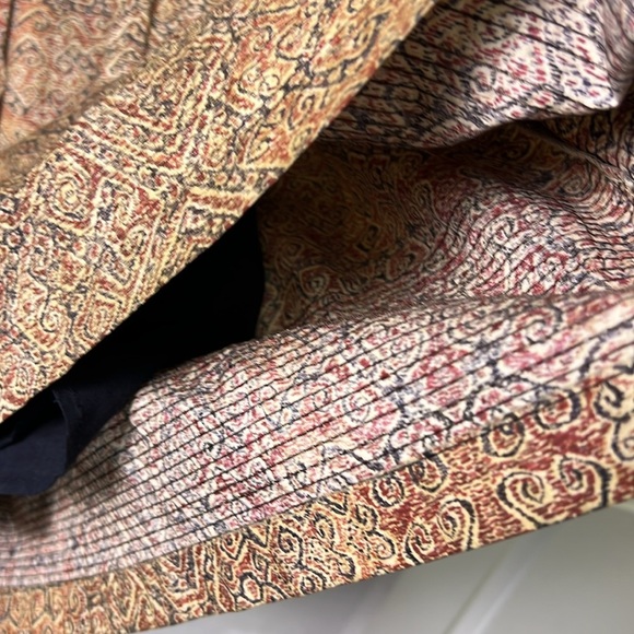 Peruvian Connection Pima Cotton Aline Pleated Midi Skirt Size 10 - Picture 4 of 7